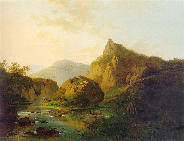 A Mountainous Landscape By Frederik Marinus Kruseman On Artnet