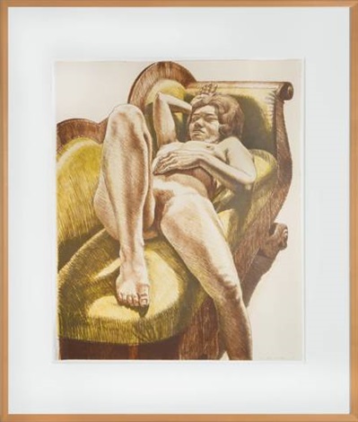 Reclining Nude On Green Couch 1971 By Philip Pearlstein On Artnet