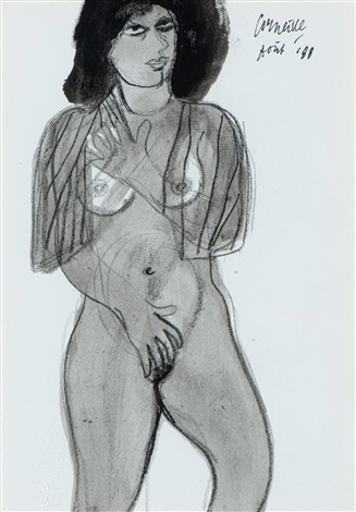 Standing Nude With Cape By Corneille On Artnet