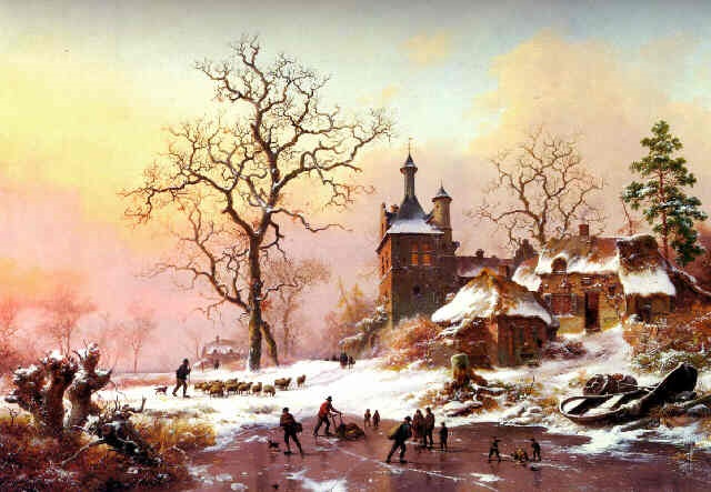 Skaters On A Frozen Pond By Frederik Marinus Kruseman On Artnet