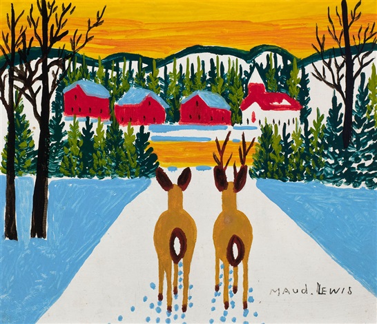 Two Deer By Maud Lewis On Artnet