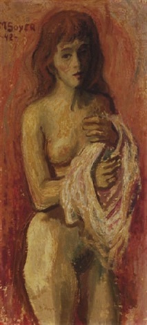 Portrait Of A Female Nude By Moses Soyer On Artnet