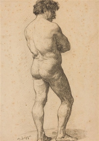 Male Back Nude By Franz Von Defregger On Artnet