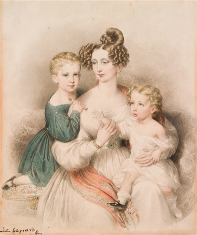 Archduchess Sophie With Her Sons Franz Joseph And Ferdinand Maximilian