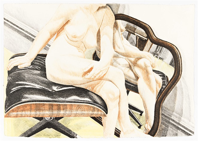 Nude On Eames Stool By Philip Pearlstein On Artnet