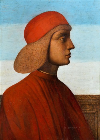 Bildnis Eines Junglings Mit Roter Kappe By Giovanni Bellini On Artnet