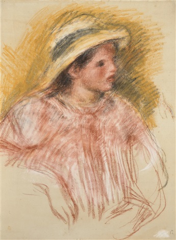 Buste De Femme Avec Chapeau By Pierre Auguste Renoir On Artnet