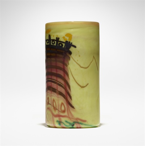 Rare And Early Peachblow Cylinder By Dale Chihuly On Artnet