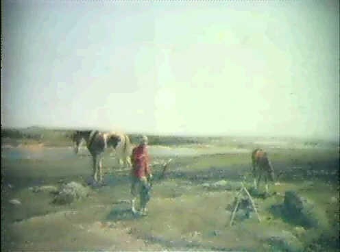 Bauer Mit Kind Und Pferden In Estnischer Landschaft By Oskar Adolfowitsch Hoffmann On Artnet