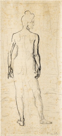 Standing Female Nude Study For J Ngling Vom Weibe Bewundert By