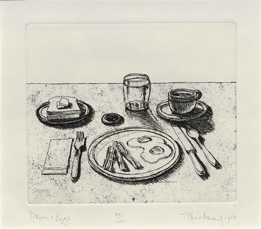 Bacon And Eggs From The Series Delights By Wayne Thiebaud On Artnet