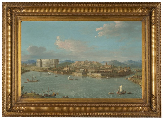 Naples with the Bay of Santa Lucia and Vesuvius beyond Pula, with the ...