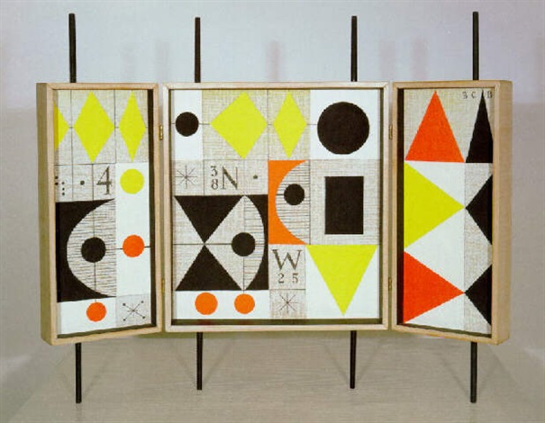 Triptych of nautical symbols by B.C. (Bertram Charles) Binning on artnet