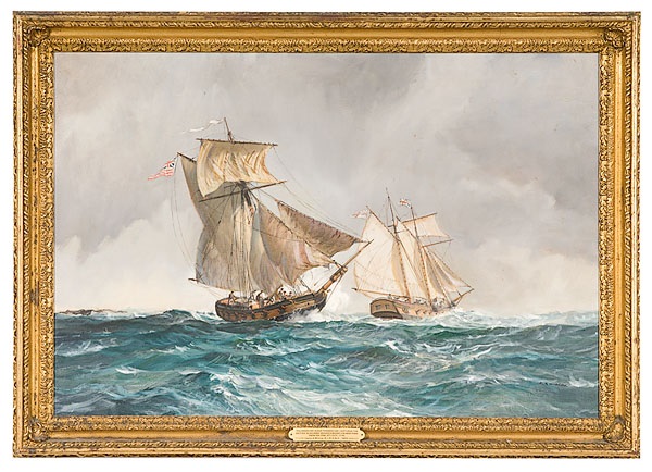 The Tyrranicide Captures the British Schooner Dispatch, July 8, 1776 by ...