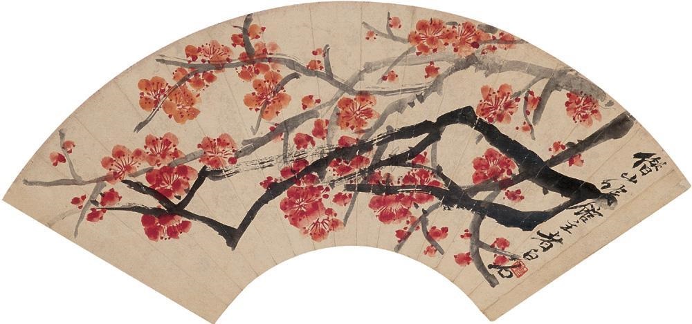 Red plum blossoms by Qi Baishi on artnet