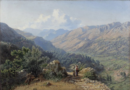 Italienische Gebirgslandschaft - Sabiner Berge by Otto von Kameke on artnet