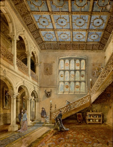 View of the staircase of Sidbury manor house, Devon by David Brandon on ...