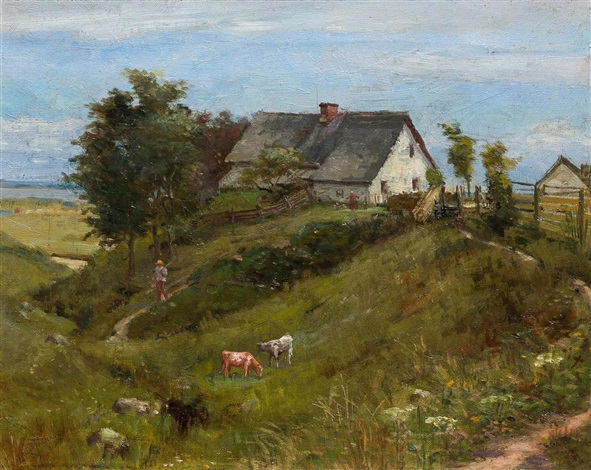 landscape with farm by John McNaughton on artnet