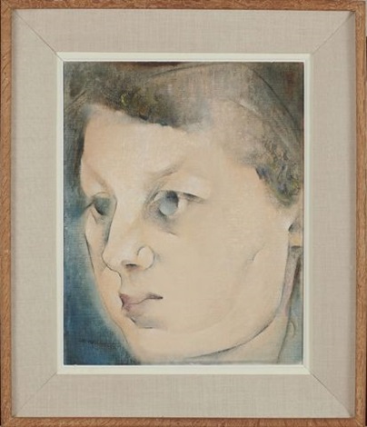 HEAD OF A YOUNG WOMAN MELANIE LE BROCQUY by Louis le Brocquy on artnet