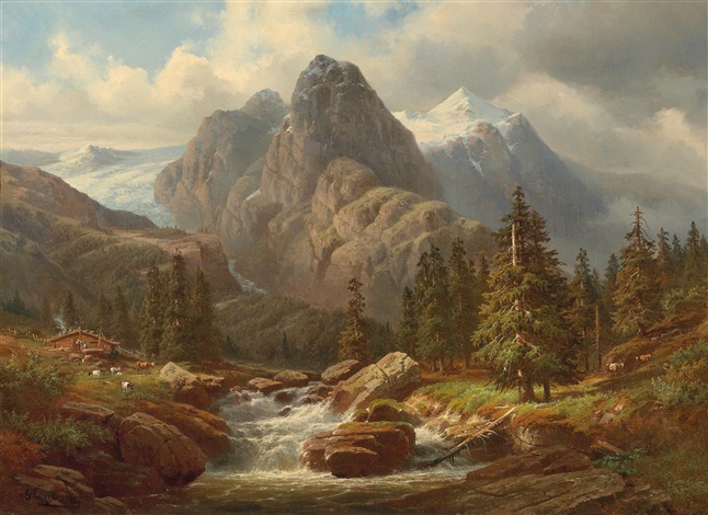 Das Wetterhorn in den Berner Alpen by Georg Engelhardt on artnet