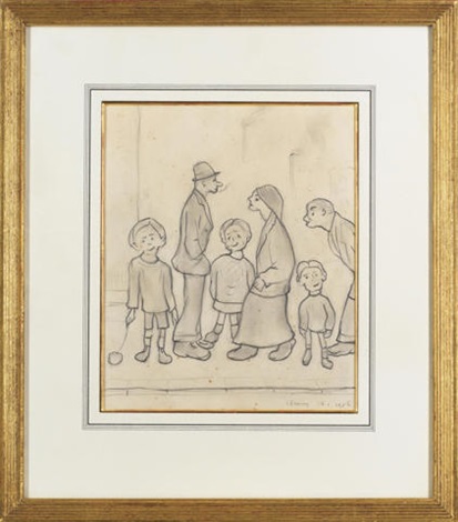 Street Scene with Six Figures by L.S. Lowry on artnet