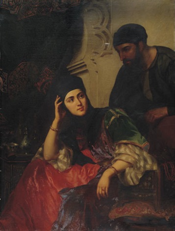 Femme turque dans son intérieur by Louis Emile Pinel De Grandchamp on ...