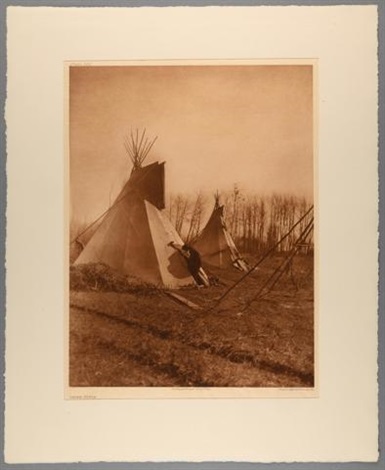 Group of Three Tipi Photogravures Cree Tipis by Edward S. Curtis on artnet