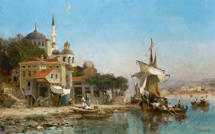 Pêcheurs Sur Les Rivages Du Bosphore By Germain Fabius Brest On Artnet