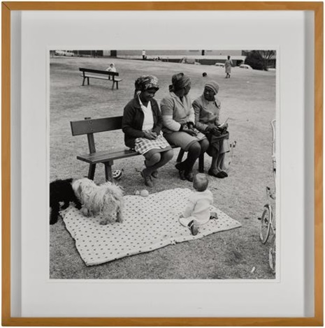 Baby with child-minders in Alexandra Street Park, Hillbrow, 1972 2A0213 ...