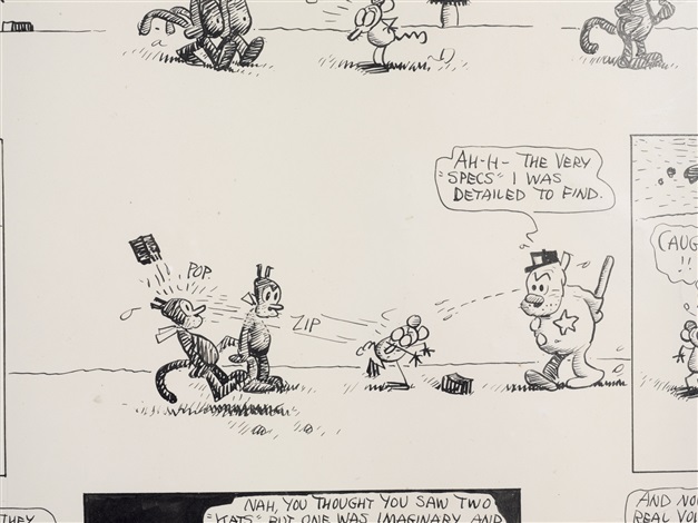 Krazy Kat Sunday comic strip drawing by George Herriman, circa 1920 by ...