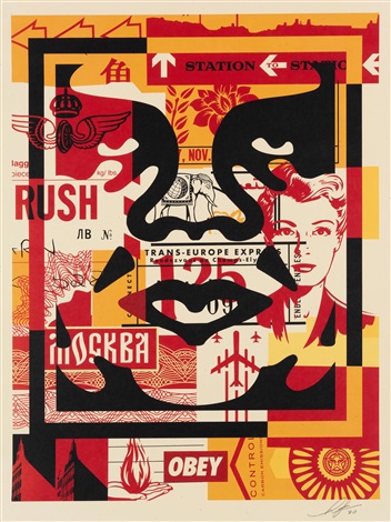 Obey Face Collage, 2020 by Shepard Fairey on artnet