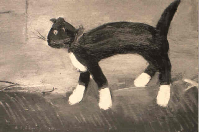 Black cat by L.S. Lowry on artnet