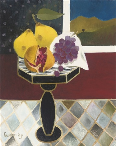 The marble table by Mary Fedden on artnet