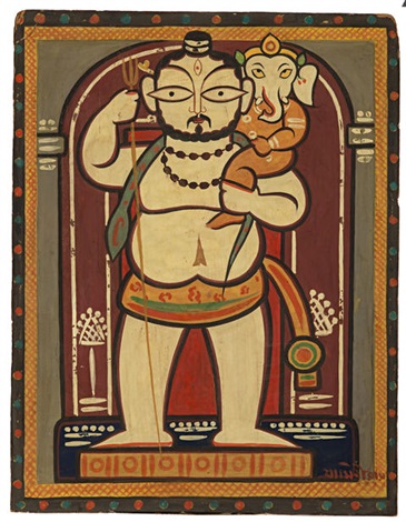 Ganesh with Shiva by Jamini Roy on artnet