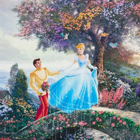 Cinderella Wishes Upon a Dream by Thomas Kinkade on artnet