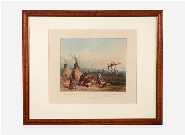 Funeral Scaffold of a Sioux Chief near Fort Pierre, by Karl Bodmer on ...