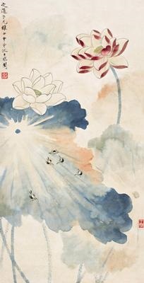 Peaceful lotus pond by Yu Fei'an on artnet