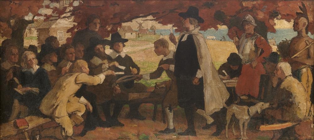 A New England Town Meeting in the Early Days by Max Bohm on artnet