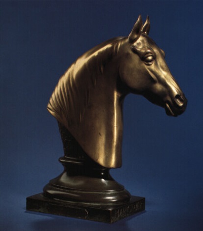 Man o War portrait head of a racehorse by Herbert Haseltine on artnet