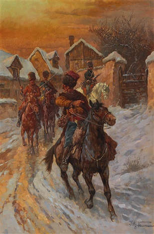 Cossack Patrol by Fritz Neumann on artnet