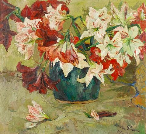 Still life with amaryllis by Irma Stern on artnet