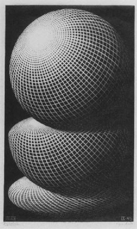 Three spheres I by M.C Escher on artnet