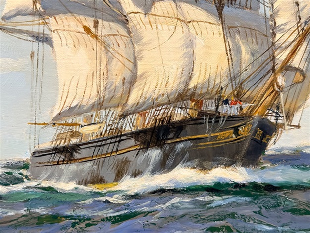 Clipper Ships at Sea, Taeping Closing on Ariel by Henry Scott on artnet