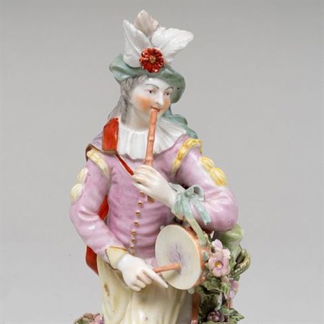 Pair of Derby Porcelain Figures of Musicians by Royal Crown Derby ...