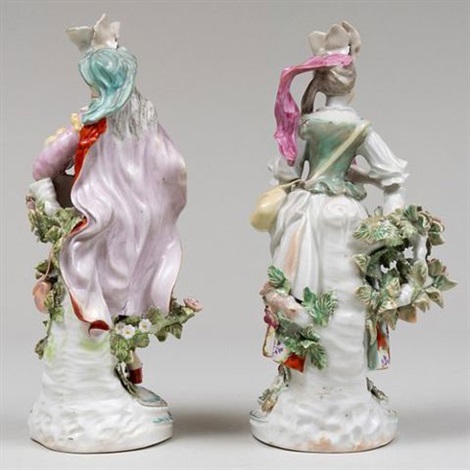 Pair of Derby Porcelain Figures of Musicians by Royal Crown Derby ...