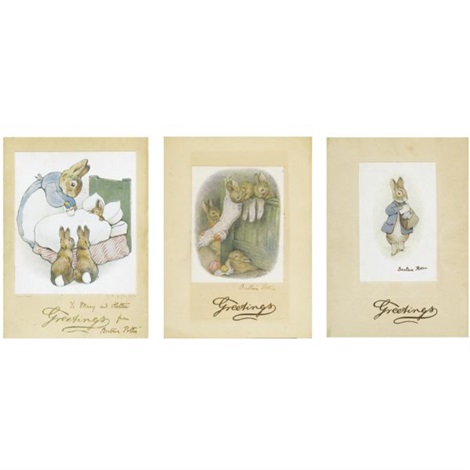 A collection of I.C.A.A. greeting cards 7 works by Beatrix Potter on artnet