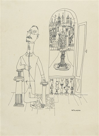 PORTRAIT OF A MAN by Saul Steinberg on artnet