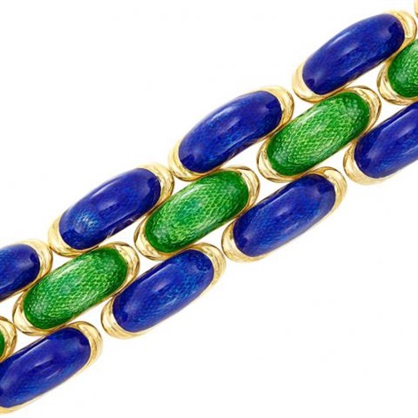 enamel link bracelet