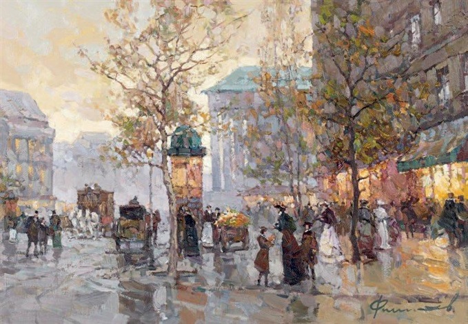 Vendeur de fleurs devant la Madeleine by Sergei Filitov on artnet