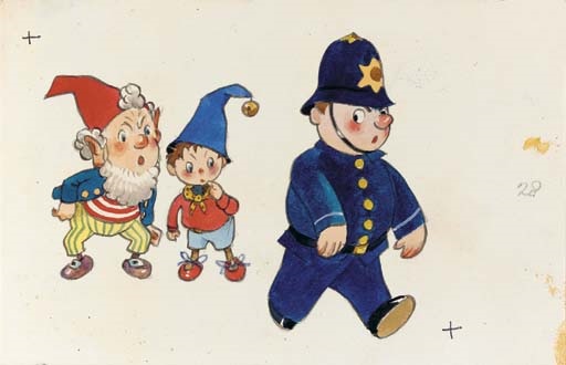 Mr. Plod walking away from Noddy and Big-Ears by Harmsen van der Beek ...